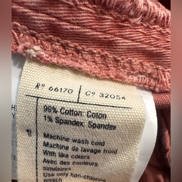 Anthropologie Pants Women’s Size 30 Pink Chino Straight Flat Front Side Stripe - Picture 10 of 11